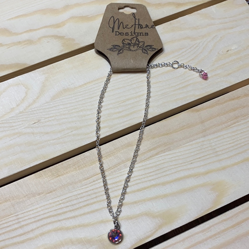 NWT-Sterling Silver Swarovski Crystal Anklet